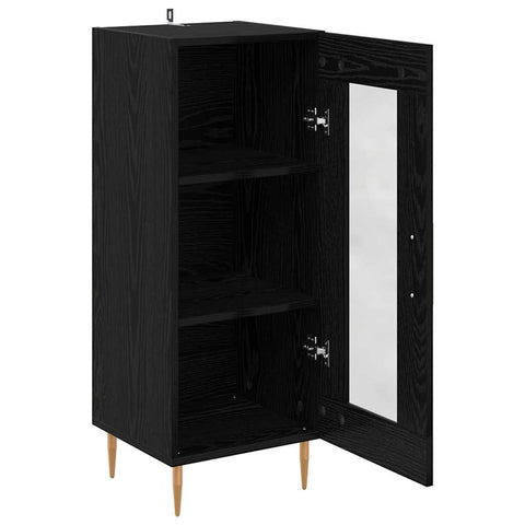 vidaXL Sideboard Black oak 34 x 34.5 x 90 cm Engineered wood