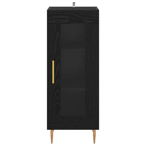 vidaXL Sideboard Black oak 34 x 34.5 x 90 cm Engineered wood