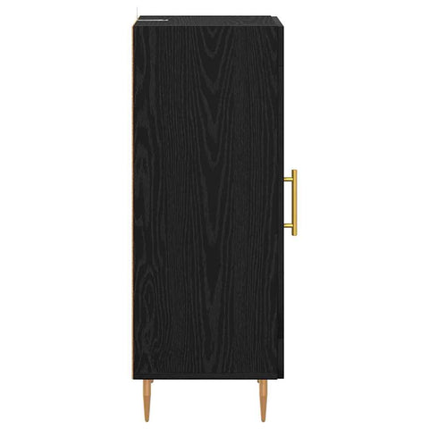 vidaXL Sideboard Black oak 34 x 34.5 x 90 cm Engineered wood