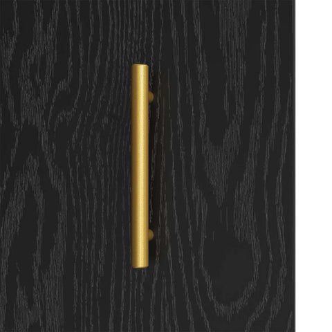 vidaXL Sideboard Black Oak 69.5 x 34 x 90 cm Engineered Wood and Iron