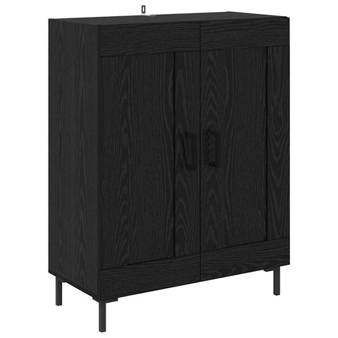 vidaXL Sideboard Black Oak 69.5 x 34 x 90 cm Engineered Wood and Iron