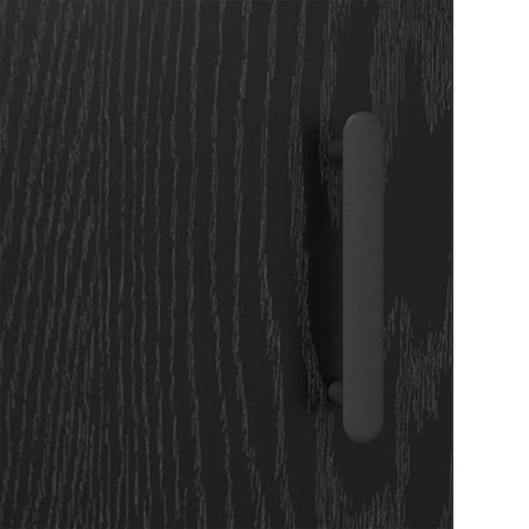 vidaXL Sideboard Black Oak 69.5 x 34 x 90 cm Engineered Wood and Iron