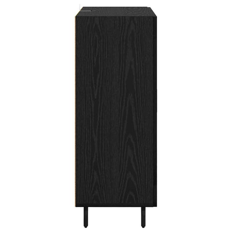 vidaXL Sideboard Black Oak 69.5 x 34 x 90 cm Engineered Wood and Iron