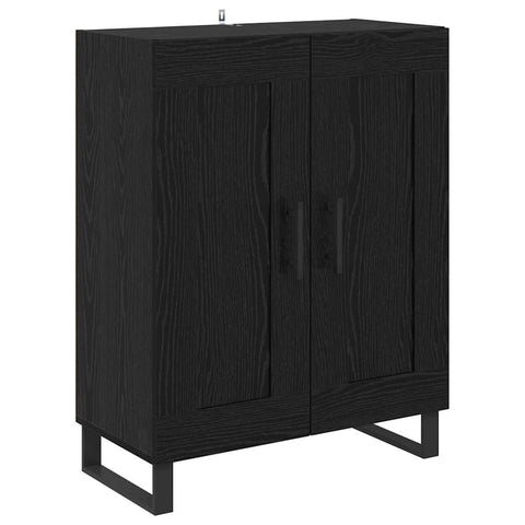 vidaXL Sideboard Black Oak 69.5 x 34 x 90 cm Engineered Wood and Iron
