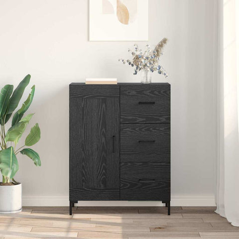 vidaXL Sideboard Black oak 69.5 x 34 x 90 cm Engineered wood