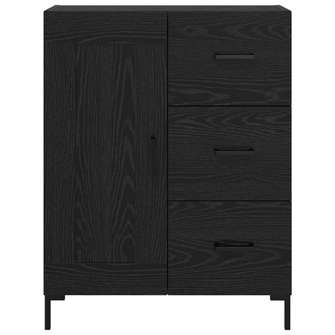vidaXL Sideboard Black oak 69.5 x 34 x 90 cm Engineered wood