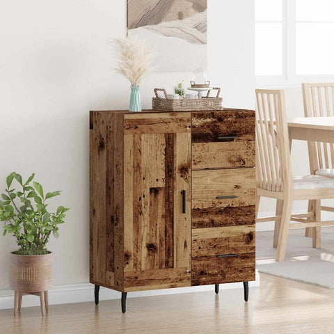 vidaXL Sideboard Old Wood 69.5 x 34 x 90 cm Engineered Wood and Iron