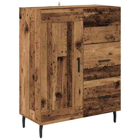 vidaXL Sideboard Old Wood 69.5 x 34 x 90 cm Engineered Wood and Iron