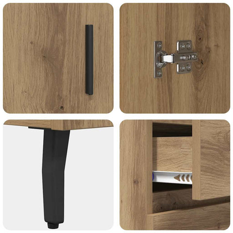 vidaXL Sideboard with Drawer Artisan Oak 69.5 x 34 x 90 cm