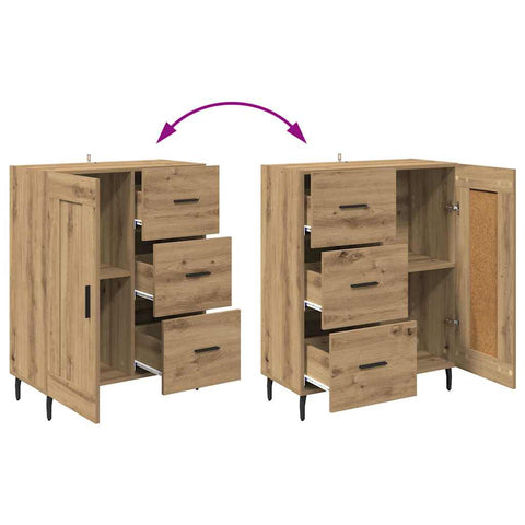 vidaXL Sideboard with Drawer Artisan Oak 69.5 x 34 x 90 cm