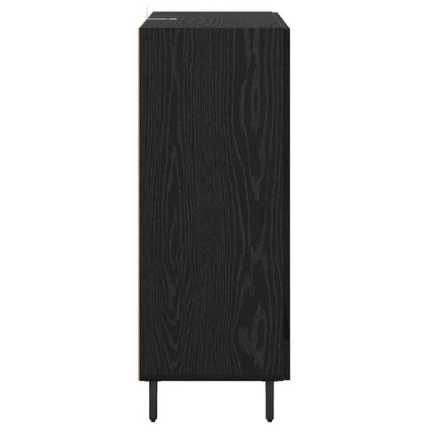 vidaXL Sideboard Black Oak 69.5 x 34 x 90 cm Engineered Wood and Iron