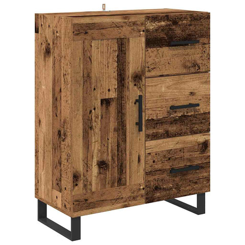 vidaXL Sideboard Old Wood 69.5 x 34 x 90 cm Engineered Wood and Iron