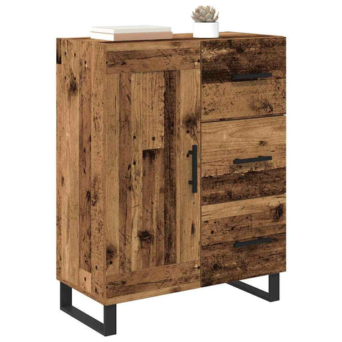 vidaXL Sideboard Old Wood 69.5 x 34 x 90 cm Engineered Wood and Iron