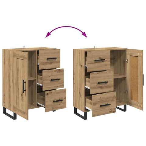 vidaXL Sideboard with Drawer Artisan Oak 69.5 x 34 x 90 cm