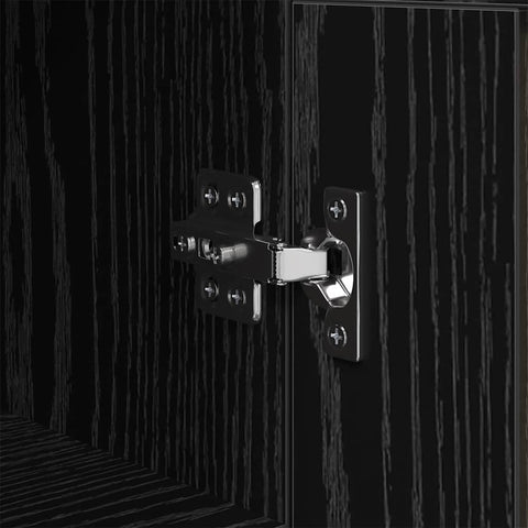 vidaXL Sideboard Black Oak 34.5 x 34 x 90 cm Engineered Wood and Iron