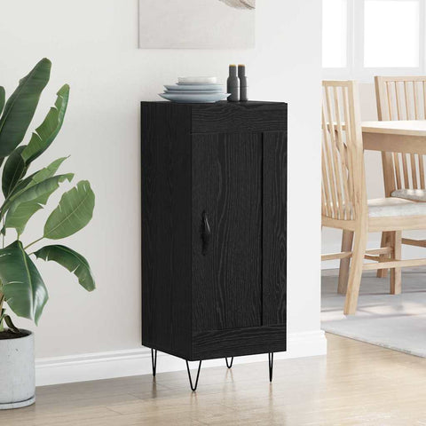 vidaXL Sideboard Black Oak 34.5 x 34 x 90 cm Engineered Wood and Iron