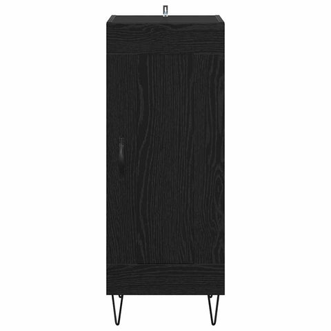 vidaXL Sideboard Black Oak 34.5 x 34 x 90 cm Engineered Wood and Iron