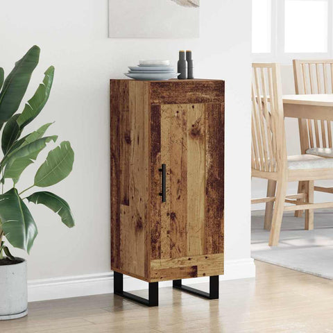 vidaXL Sideboard Old Wood 34.5 x 34 x 90 cm Engineered Wood and Iron