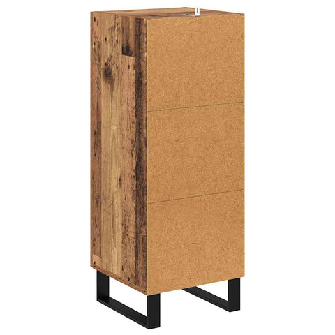 vidaXL Sideboard Old Wood 34.5 x 34 x 90 cm Engineered Wood and Iron
