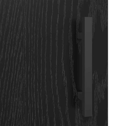 vidaXL Sideboard Black Oak 34.5 x 34 x 90 cm Engineered Wood and Iron