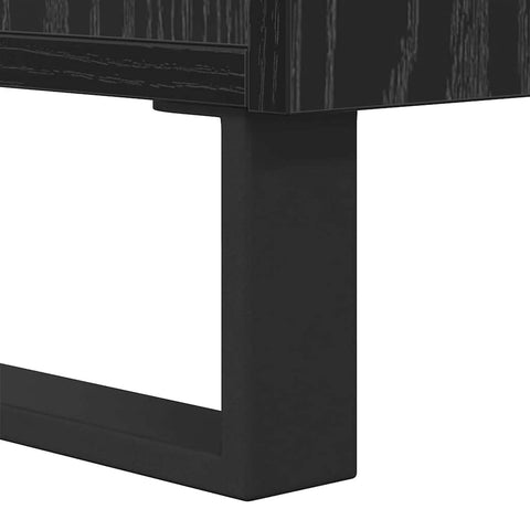 vidaXL Sideboard Black Oak 34.5 x 34 x 90 cm Engineered Wood and Iron