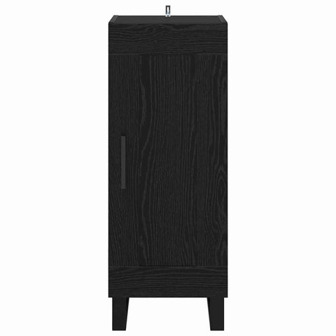 vidaXL Sideboard Black Oak 34.5 x 34 x 90 cm Engineered Wood and Iron