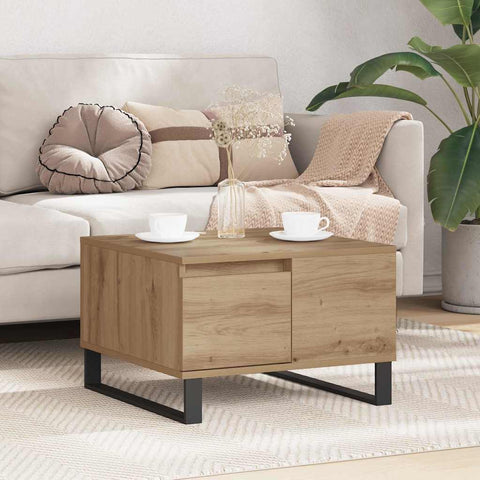 vidaXL Coffee Table Artisan oak 55 x 55 x 36.5 cm Engineered wood