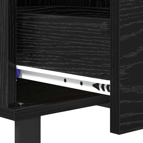 vidaXL Coffee Table Black oak 55 x 55 x 36.5 cm Engineered wood