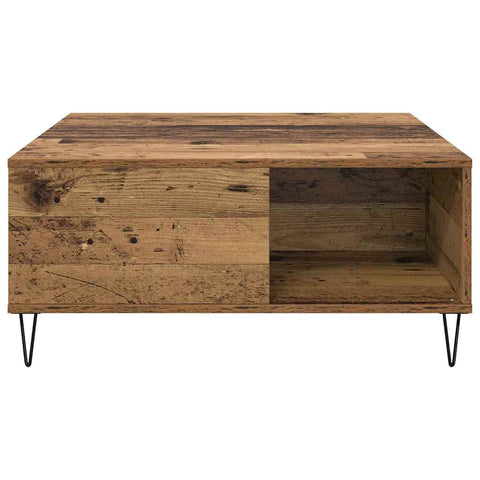 vidaXL Coffee Table Old wood 80 x 80 x 36.5 cm Engineered wood