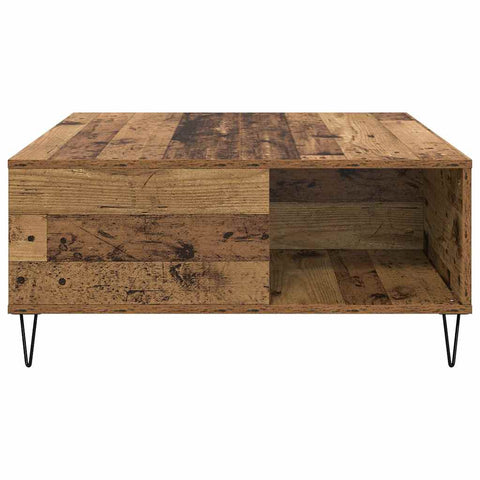 vidaXL Coffee Table Old wood 80 x 80 x 36.5 cm Engineered wood