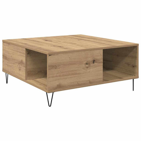 vidaXL Coffee Table Artisan oak 80 x 80 x 36.5 cm Engineered wood