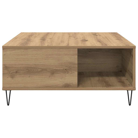 vidaXL Coffee Table Artisan oak 80 x 80 x 36.5 cm Engineered wood