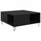 vidaXL Coffee Table Black oak 80 x 80 x 36.5 cm Engineered wood