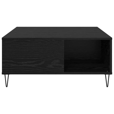 vidaXL Coffee Table Black oak 80 x 80 x 36.5 cm Engineered wood