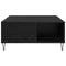 vidaXL Coffee Table Black oak 80 x 80 x 36.5 cm Engineered wood