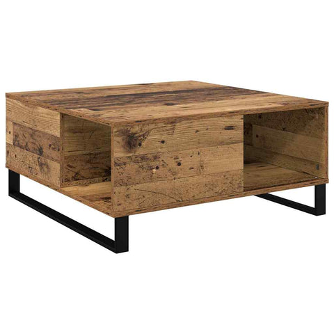 vidaXL Coffee Table Old wood 80 x 80 x 36.5 cm Engineered wood