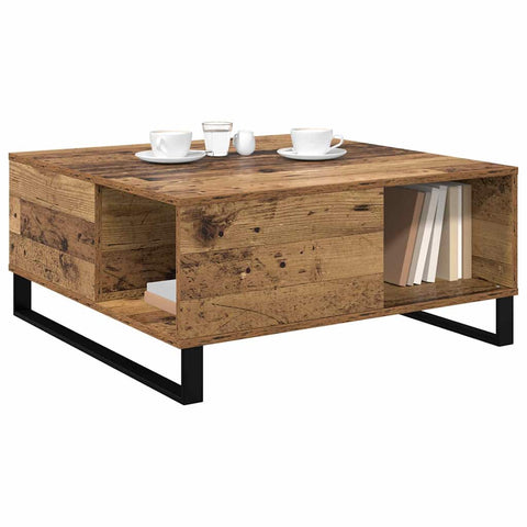 vidaXL Coffee Table Old wood 80 x 80 x 36.5 cm Engineered wood