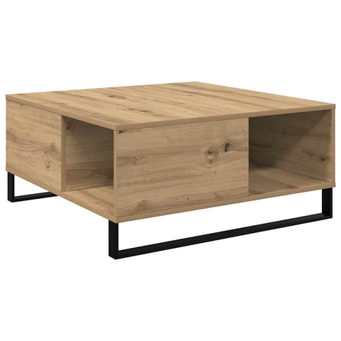 vidaXL Coffee Table Artisan oak 80 x 80 x 36.5 cm Engineered wood