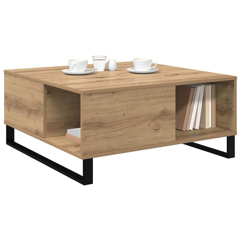 vidaXL Coffee Table Artisan oak 80 x 80 x 36.5 cm Engineered wood
