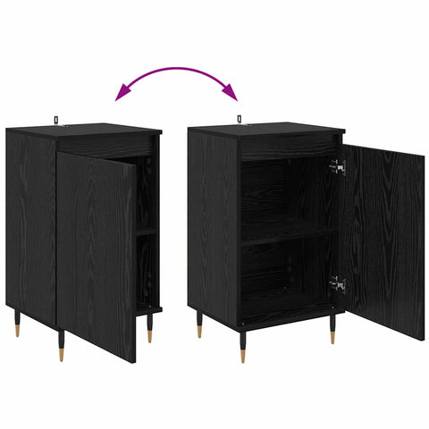 vidaXL Sideboard 2 pcs Black Oak 40 x 35 x 70 cm