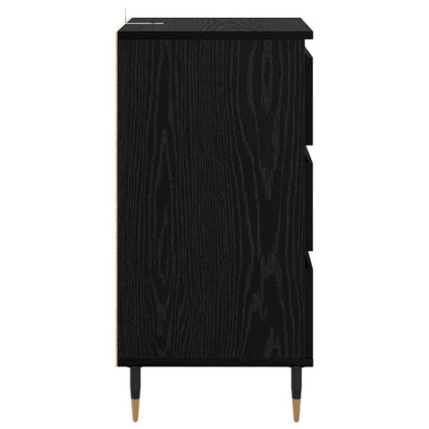 vidaXL Sideboard with Drawer Black oak 35 x 40 x 70 cm Engineered wood