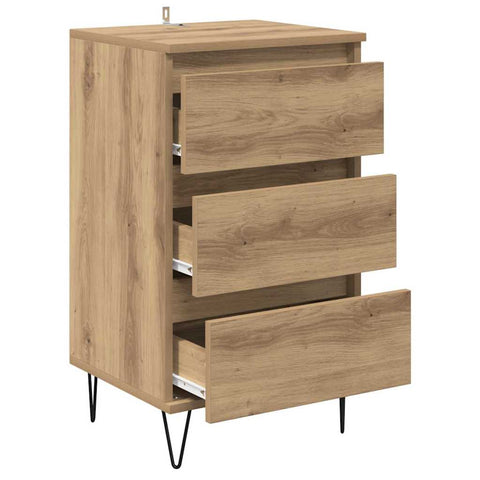 vidaXL Sideboard Artisan Oak 40 x 35 x 70 cm Engineered Wood and Iron