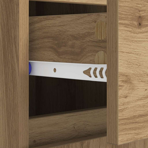 vidaXL Sideboard Artisan Oak 60 x 35 x 70 cm Engineered Wood and Iron