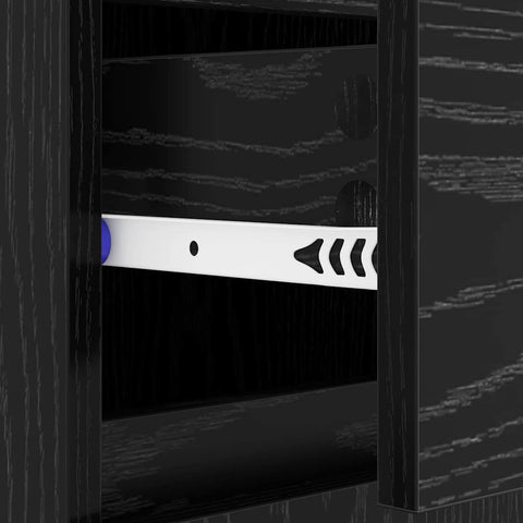 vidaXL Sideboard Black Oak 60 x 35 x 70 cm Engineered Wood and Iron