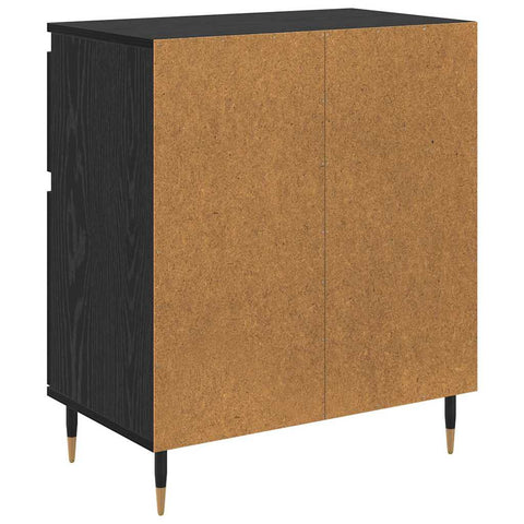 vidaXL Sideboard Black Oak 60 x 35 x 70 cm Engineered Wood and Iron
