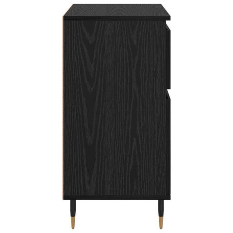 vidaXL Sideboard Black Oak 60 x 35 x 70 cm Engineered Wood and Iron