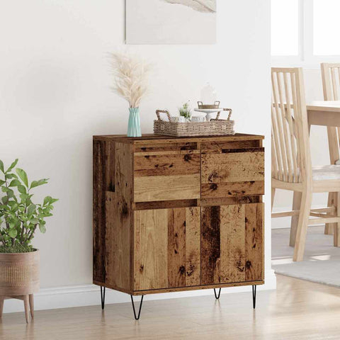 vidaXL Sideboard Old Wood 60 x 35 x 70 cm Engineered Wood and Iron
