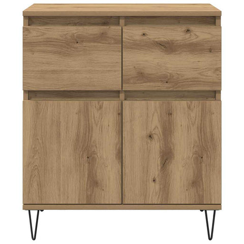 vidaXL Sideboard Artisan Oak 60 x 35 x 70 cm Engineered Wood and Iron
