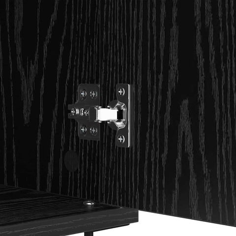 vidaXL Sideboard Black Oak 60 x 35 x 70 cm Engineered Wood and Iron