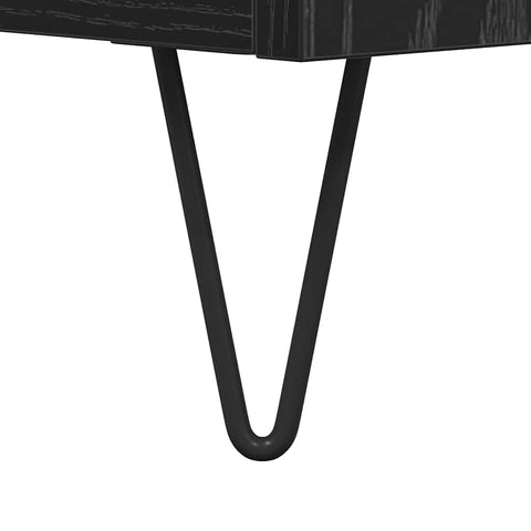 vidaXL Sideboard Black Oak 60 x 35 x 70 cm Engineered Wood and Iron
